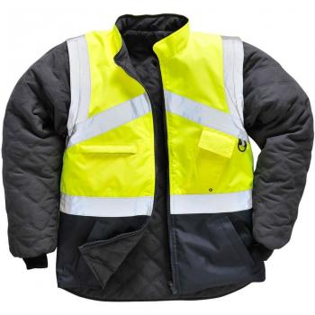 Gilet Hivis Giallo/Marine Reversibile 3XL