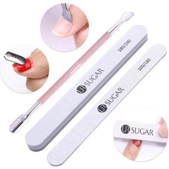 Professionele Nagelriem Duwtang Rose Gouden Set