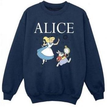 Alice In Wonderland Follow The Rabbit Sweatshirt Dec-13 navy blue