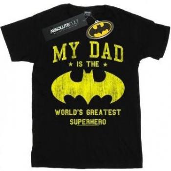 Maglietta da Uomo Batman Mio Padre è un Supereroe