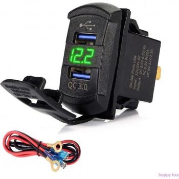 Interruptor de Carga Rápida 3.0 con Luz LED – Solución para Barcos y Smartphones