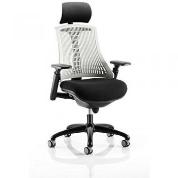Flex Task Operator Chair Black Frame With Black Fabric Seat Moonstone
