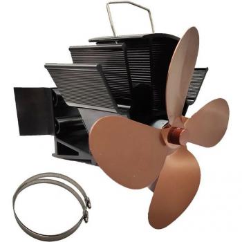 SilentFire 4‑Blade Heat‑Powered Furnace Fan