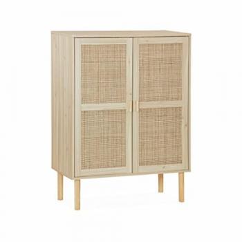 Woven Rattan Storage Cabinet