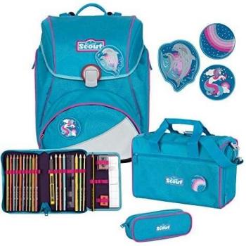 SCOUT Schulranzen Alpha Delfine 4tlg