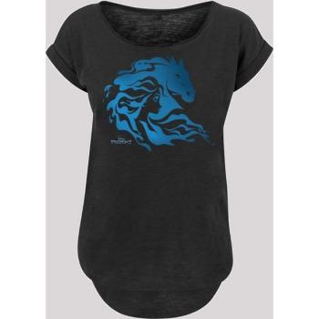 F4NT4STIC Women’s Frozen 2 Nokk Horse Silhouette Tee – Größe XL – Schwarze Baumwolle