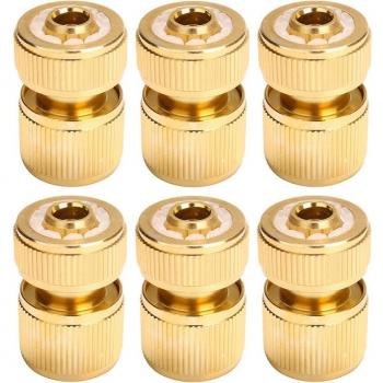 Connecteur laiton ½” 1/3/6 pièces – raccord rapide 16 mm pour jardin et voiture