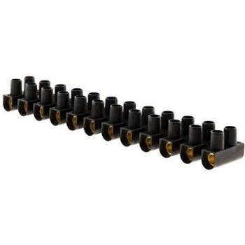 Dispositivo de Conexión 12 Bornes, 25 mm² – Negro (Zenitech)