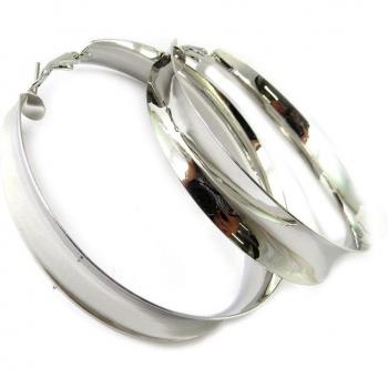 Lily's Retro Helen Hoops – 1.4 cm Silver Earrings (N8314)
