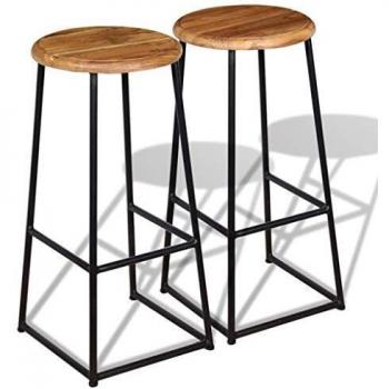 Sonata Bar Stools, 2 pcs, Solid Teak Wood