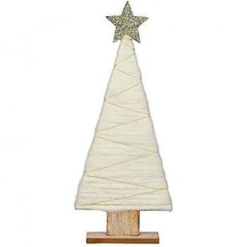 Albero Bianco In Legno 17X5X40Cm