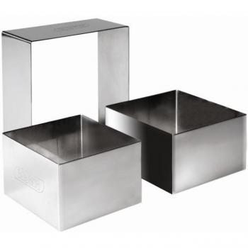 Aro Emplatar Cuadrado Acero Inoxidable 4X4X4,50 Cms