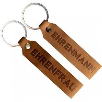 Ehrenpaar-Anker aus Leder – personalisierter Geschenkset für Paare
