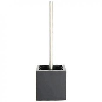 Brosse WC avec support en bois MDF et inox
