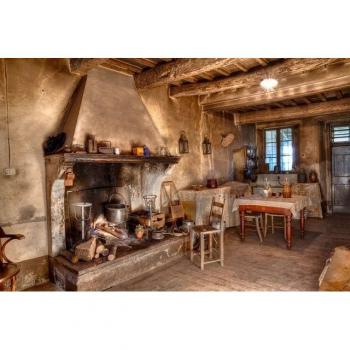 RetroStone: Verlassenes Haus, Stein‑Textur Tapete