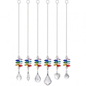Rainbow Leaf Prism Chandelier Suncatcher