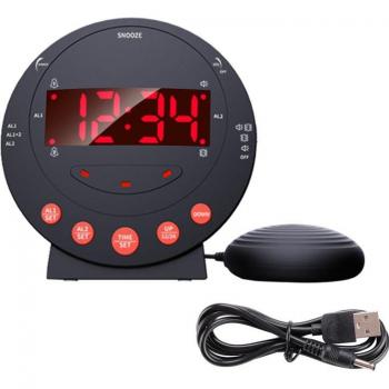 Reloj Alarma Vibrante Negra