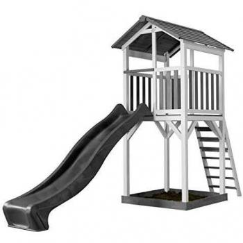 AXI Tour de Plage Aire de Jeux avec Toboggan en gris & Bac à Sable