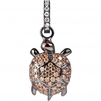 Lancaster Turtle Design Necklace – Elegant Silver, One Size