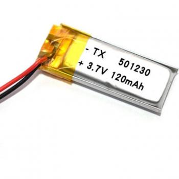 3,7 V 120mAh 501230 Li-Po Akku für tragbare Geräte wie MP3 und Bluetooth Kopfhörer