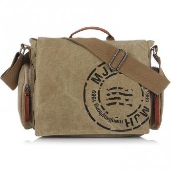 Men's Casual Canvas Messenger Tote