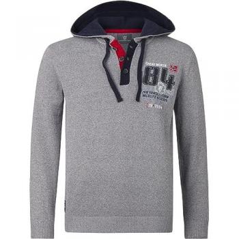 Jan Vanderstorm Kapuzenpullover STIGO silbergrau