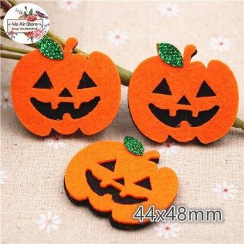 Couture Bricolage Halloween – Ensemble 10 Patchs Non Tissés (Citrouille, Chat, Chauve‑Souris, Croissant)
