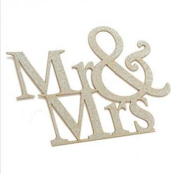 Elegant Mr & Mrs Cake Topper