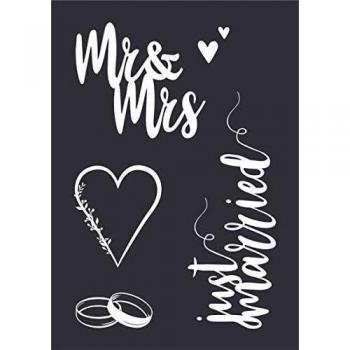 Rayher Hochzeit Siebdruck-Schablone