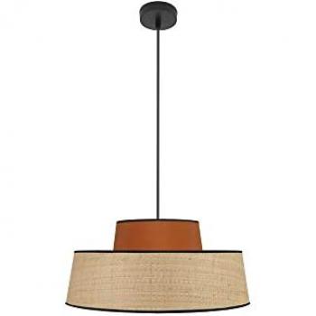 Fabrilamp Modèle Jia – Suspension 40 × 40 cm, couleur citrouille