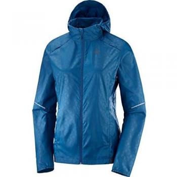 Salomon Agile Wind Print Hoodie Femme, Poseidon, S