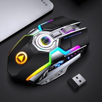7-Key Wireless Gaming Mouse with Ergonomic Design and RGB LED Backlight