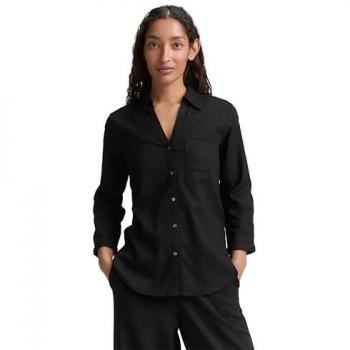 TOM TAILOR Hemdbluse für Damen, schwarz, Größe 42