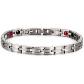 Bracelet Porte-Bonheur Magnétique en Acier Inoxydable pour Femme