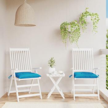 2 pcs Light Blue Chair Cushions Oxford Fabric 19.7x19.7x2.8