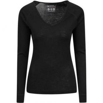Mountain Warehouse Damen V-Ausschnitt Top in Schwarz EU 34