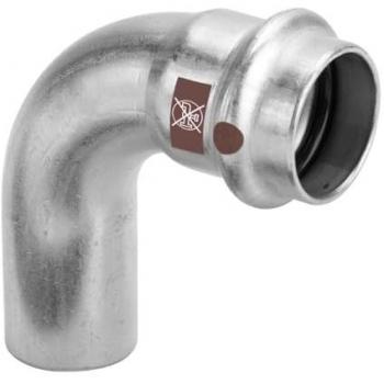 Coudes 90 degrés Viega Temponox 42 mm, acier inoxydable, bout uni, SC-Contur