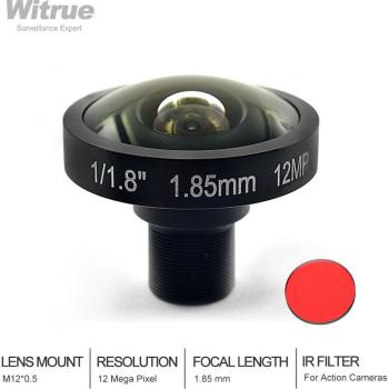M12 Mount 4K 12MP Fisheye Lens 1.85mm for GoPro