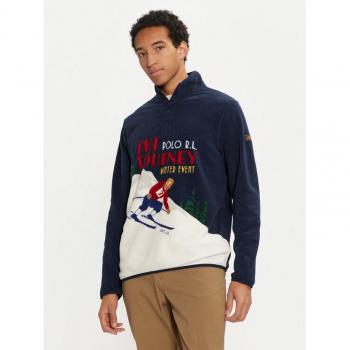 Sweat à Manches Longues Ralph Lauren en Bleu, Demi-Zip, M