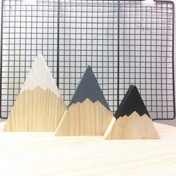 Home Office Wooden Mountain Bookends