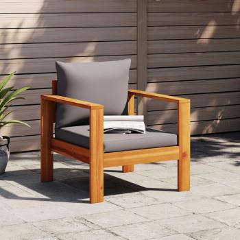 Sedia da Giardino con Cuscini in Legno Massello di Acacia Vidaxl 812492