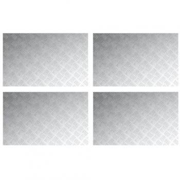 Lastre Inox Sera Scacchiera – 4 pezzi, 80×50 cm, Antiscivolo