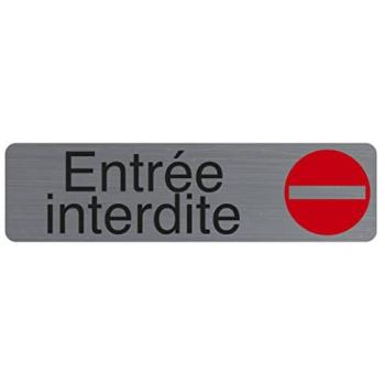 Signalétique « Entrée interdite » – Ensemble de 5 plaques rectangles