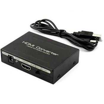 Dual‑Band HDMI Audio Extractor + 3‑Port Video Splitter
