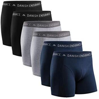 DANISH ENDURANCE Men's Multicolour Boxer Shorts 6 Pack