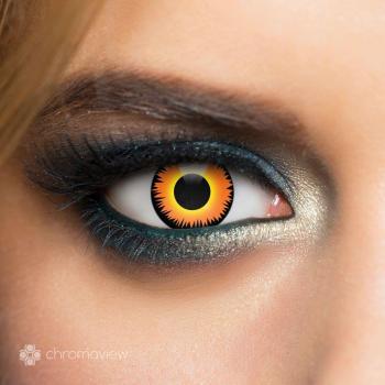 Lentilles Décoratives Chromaview Orange Loup Garou Unisexe