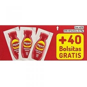 Ketchup en Sobres Prima 230 unidades + 40 unidades, 10g/sobre