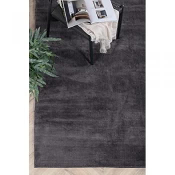 Tapis gris foncé effet viscose 240 x 170 cm Undra