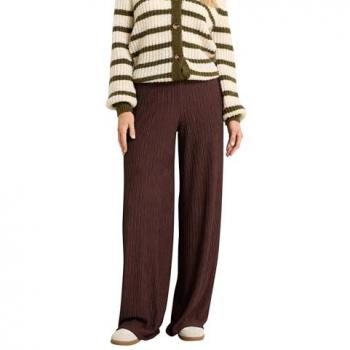 Long Tall Sally Tall Brown Textured Trousers – Size 14XL