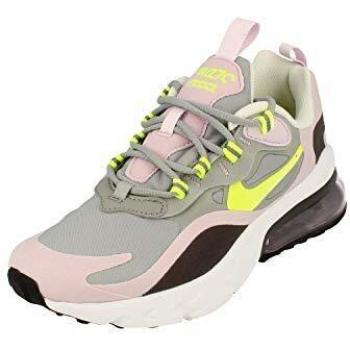 Nike Air Max 270 React GS für Läufer – Farbenmix Particle Grey / Lemon / Venom / Iced Lilac / Off Noir, EU 37,5